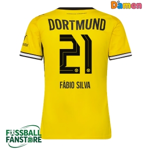 Borussia Dortmund Fabio Silva #21 Replik Heimtrikot Damen 2026-27 Kurzarm